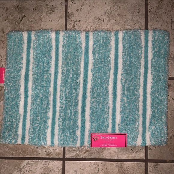 Brand New With Tags Juicy Couture Striped Bath Rug - Picture 2 of 4